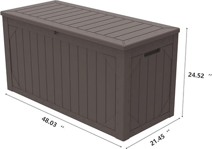 PATIOEASY Outdoor Storage Box 100GAL Waterproof Resin Deck Box, UV-Resistant - Image 2
