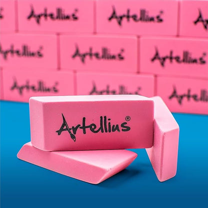 Artellius Pink Erasers | Latex & Smudge Free | Bulk School Supplies | Classrooms - Image 5