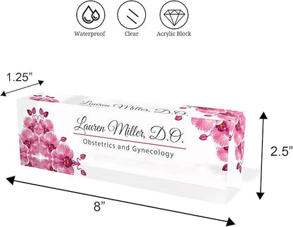 Desk Name Plate for Women, Acrylic Desk Name Plaque, Chiropractor Gift - Image 8