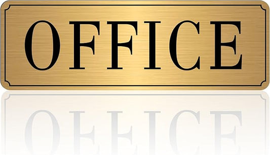 The Office Sign for Home and Business Door，Self-Adhesive Waterproof and by LUHIMO