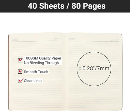 EUSOAR Composition Notebooks College Ruled, 1 Pack A4 11" x 8-1/2", 40 Sheets/ - Image 3