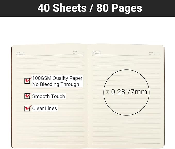 EUSOAR Journal Notebook, 12 Pack A4 11" x 8-1/2", 40 Sheets/ 80 Pages, 100gsm - Image 3
