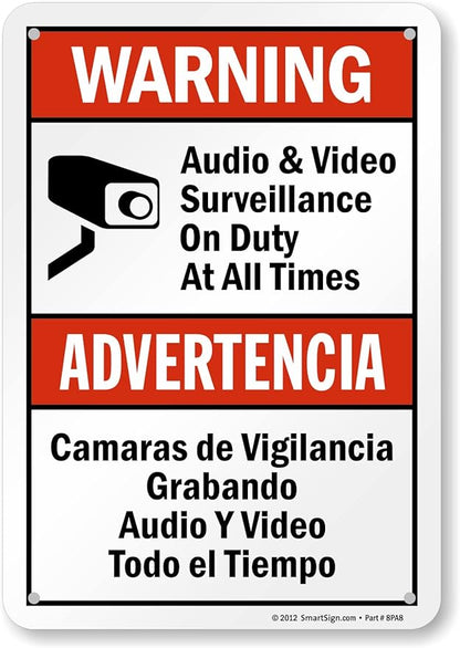 SmartSign 10 x 7 inch “Warning by SmartSign