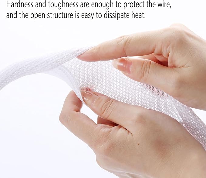 QCSIW 25ft 1 Inch White Cable Sleeve – Split Wire Loom Tubing Cord Protector – - Image 2