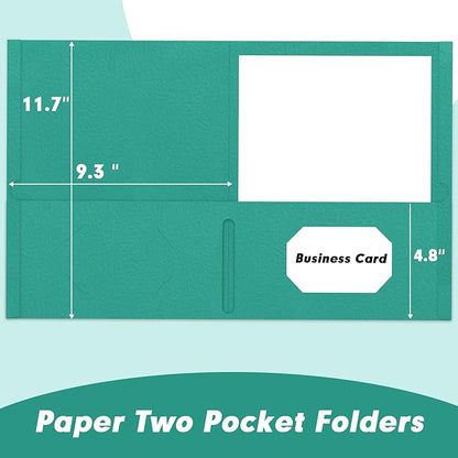 Two Pocket Folders, RAZCC 100 Pack 2 Pocket Folders Fit Letter Size Paper - Image 2