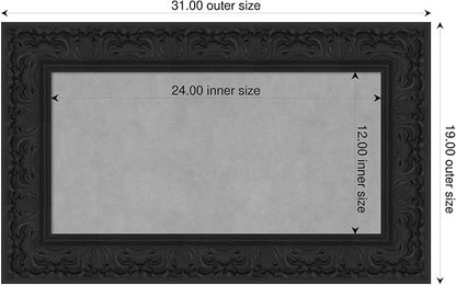 Amanti Art Black Framed Magnetic Board 19x31 Small Vision Board - Image 2