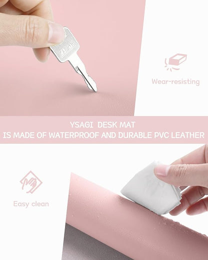 YSAGi Non-Slip Leather Desk Pad Long Size, Waterproof Laptop Computer Desk - Image 5