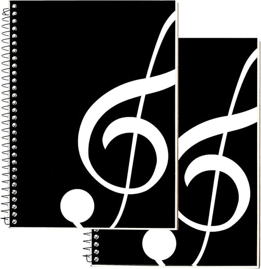 Music Notebook 2 Pack, 100 Sheets/200 Pages Blank Sheet Music Notebook by VIVTOB