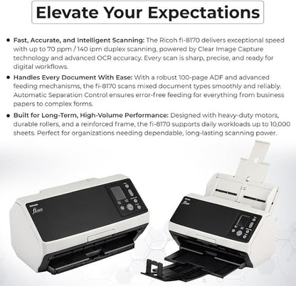 Fi-8170 Professional High Speed Color Duplex Document Scanner - Image 7