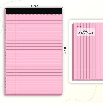 AILZFEI 12pcs Small Legal Pads 5x8 Colored Note Pads Paper College Ruled - Image 2