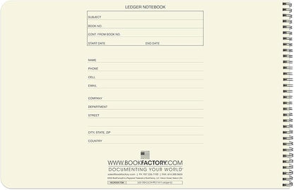 BookFactory Accounting Ledger Notebook/Large 5 Column Accounting Ledger - Image 2