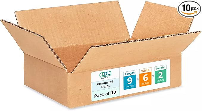 Small Moving & Shipping Boxes 9x6x2 inches by IDLPackaging