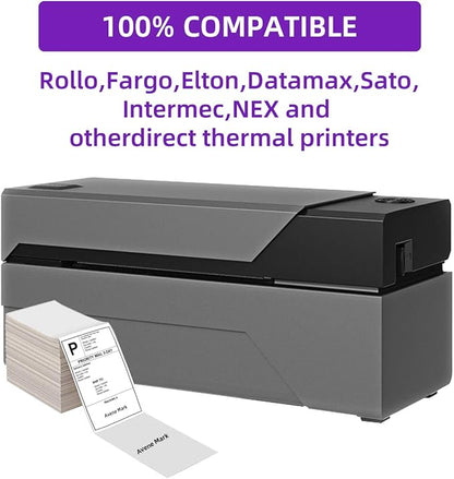 AveneMark 4 Stacks 2000 Labels 4" x 6" Fanfold Direct Thermal Labels, Postage - Image 7