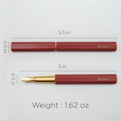 YSTUDIO Stunning Classic Revolve Fountain Pen, Schmidt Gilded Nib, Best Pen - Image 4