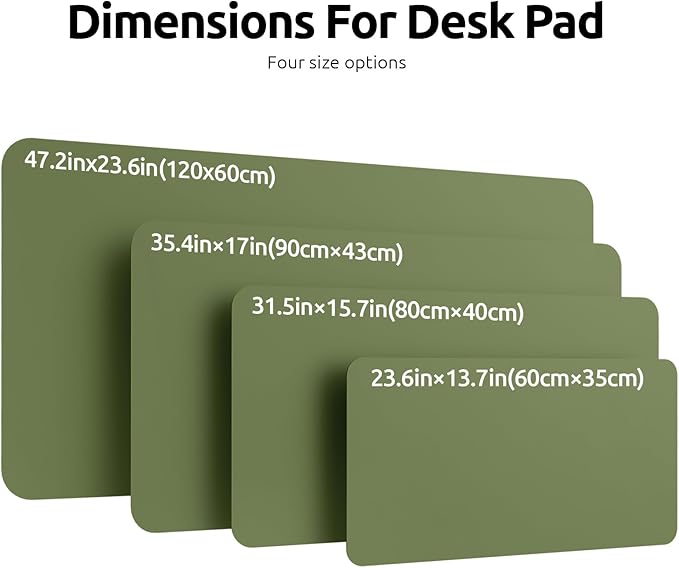 YSAGi Leather Desk Protector, Office Mat, Large Mouse Mat, Non-Slip PU Leather - Image 4
