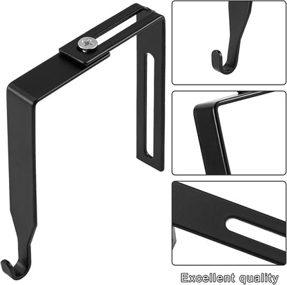Amylove 8 Pcs Adjustable Cubicle Hanger Universal Partition Metal Cubicle Hooks - Image 4