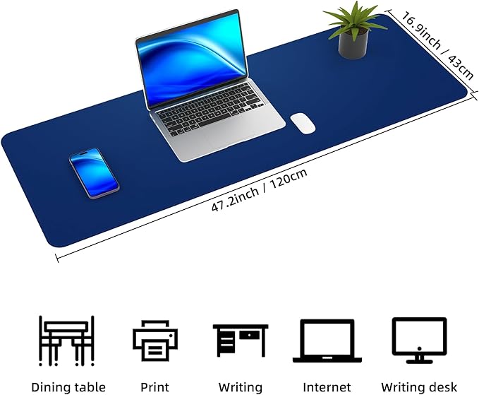 Leather Desk pad Protector, Large Desk mat - Image 3