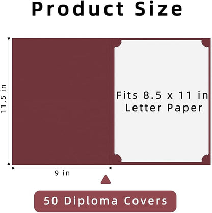 HAUTOCO 50 Packs Certificate Holders, Burgundy Diploma Holders, Document Award - Image 2