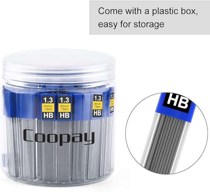 Coopay 720 Pieces Lead Refills 1.3 mm HB Break Resistant Mechanical Pencil - Image 4