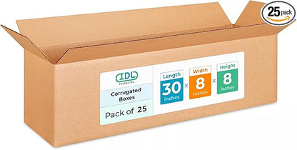 Long Shipping & Moving Boxes 30"L x 8"W x 8"H by IDLPackaging