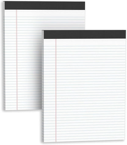 Legal Pads 8.5 X11, Narrow Ruled Notepads, 2 Pack, 50 Sheet/Pad, Tear Off by Glyanlee