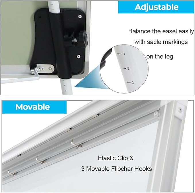 Magnetic Whiteboard Easel Tripod Stand 40 x 28 Inch - Image 4