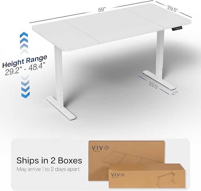 VIVO Electric 60 x 30 in Standing Desk, Memory Height Adjustment, 1B Series - Image 3