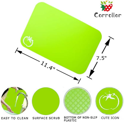 Carrollar Small Flexible Plastic Cutting Board Mats, 2 Pack Cutting Boards Mats - Image 2