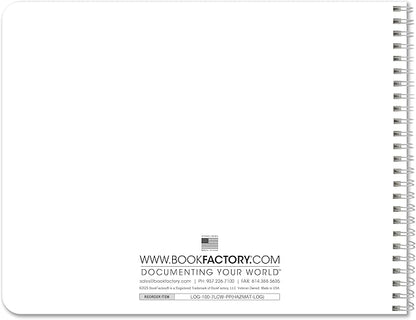 BookFactory Hazardous Material Log Book/Haz Mat Materials Tracking Logbook - Image 5