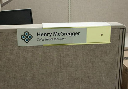 Over the Cube The Original Quality Aluminum, Changeable Cubicle Nameplate Holder - Image 3