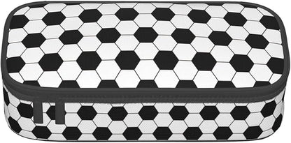 Soccer Texture Pencil Case Big Capacity Storage Pencil Pouch Stationery Bags - Image 2