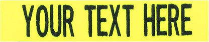 Custom Uniform Name Tapes Solid Colors. Neon Yellow Fabric, 4 Inch Sew on by NORTHERNSAFARI
