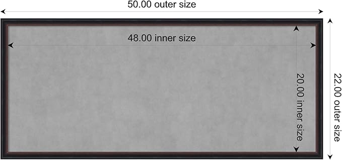 Amanti Art Black Framed Magnetic Board 22x50 Oversize Vision Board - Image 3