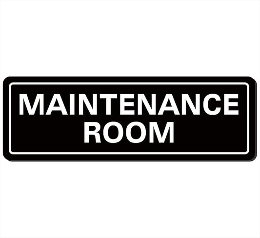 Maintenance Room Sign, Premium Durable Acrylic Material, Super Strong Adhesive by Unknown