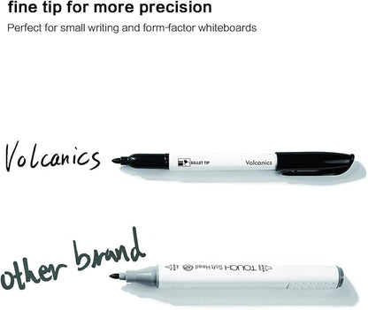 Volcanics Black Dry Erase Markers Low Odor Fine Whiteboard Markers Thin Box of - Image 3