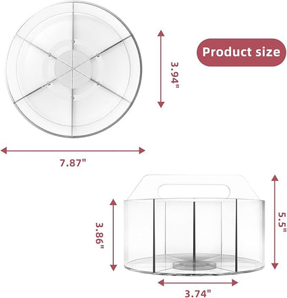 Absonic 2 Pack Acrylic Pen Organizer, 360 Rotating Clear Colored Pen and Pencil - Image 7