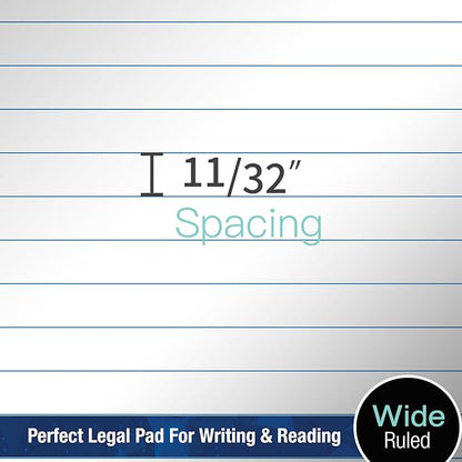 Woodlake Legal Pads 8.5 "x 14" – 6‑Pack, Wide Ruled, Premium White Paper Pad No - Image 6