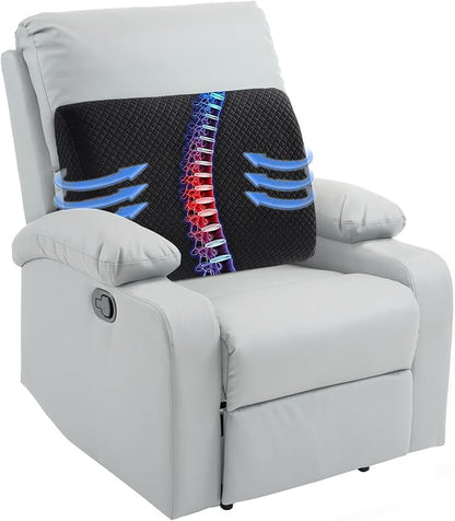 HOMBYS Lumbar Support Pillow for Recliner Chair, Memory Foam Back Support by HOMBYS