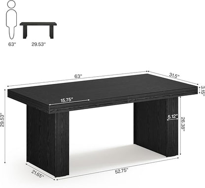 Tribesigns 63" Executive Desk, Large Office Computer Desk - Image 2