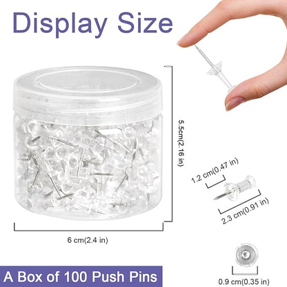 Amazon Basics Push Pins Tacks, Steel Point, - Image 2