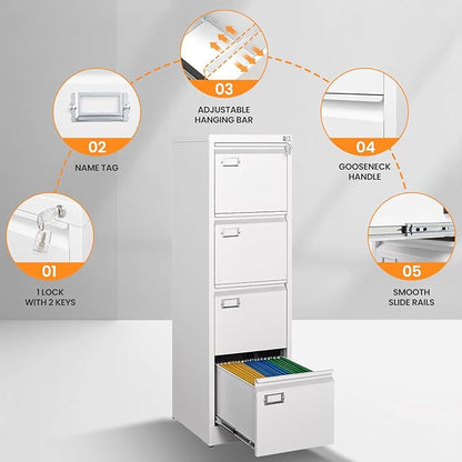 AFAIF 4 Drawer File Cabinet - Image 6