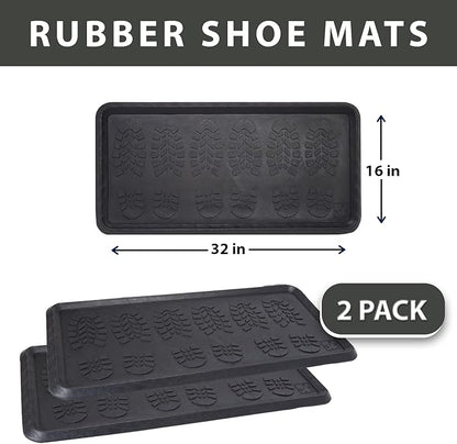 Envelor Rubber Boot Tray for Entryway Indoor Shoe Trays for Mudroom Wet Shoe - Image 3