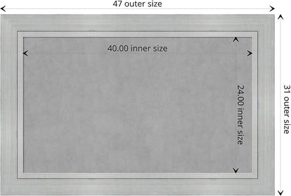 Amanti Art Silver Framed Magnetic Board 31x47 Large Vision Board - Image 5