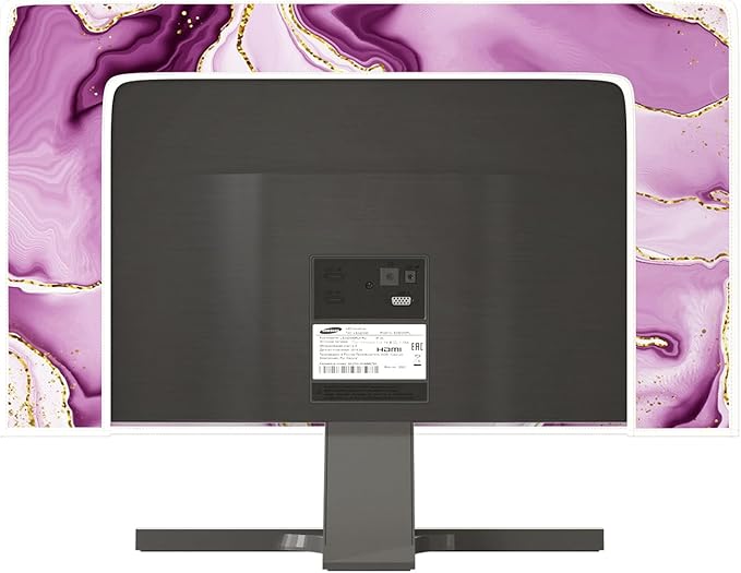 Baocicco Violet Gold Marble Waterproof Computer Monitor Dust Cover 22, 25 Inch - Image 3