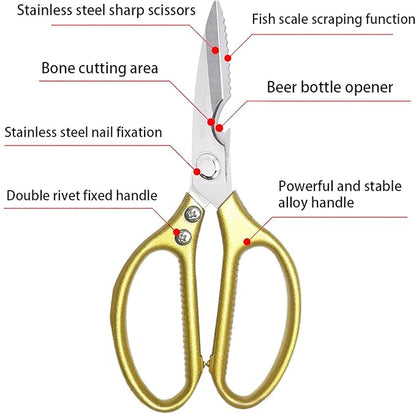 Kitchen Scissors All purpose, Have duty Stainless Steel Cooking Shears - Image 2
