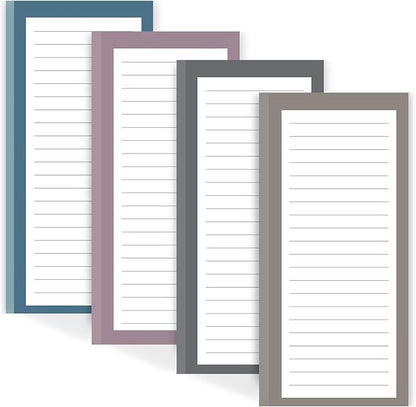 Utron 4 Pack Magnetic Notepads for Refrigerator, 50 Pages/Book Grocery List by Utron