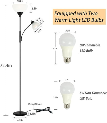 RISLG Floor Lamp, Dimmable Standing lamp, Stepless Dimming Brightness, Included - Image 5
