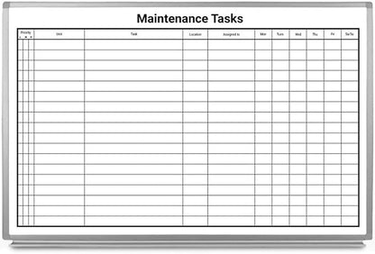 Maintenance Tasks Whiteboard by CreativeSafetySupply