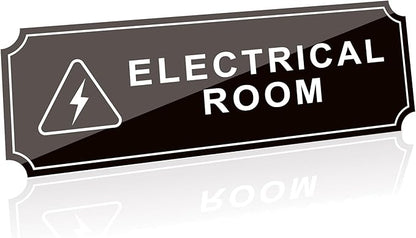 Electrical Room Door Sign for Business，Self-Adhesive Durable Modern Electrical by LUHIMO