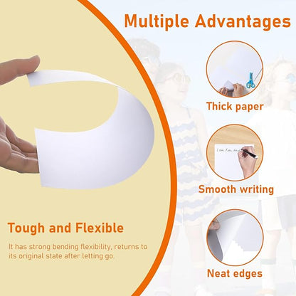 100 Sheets White Cardstock 8.5 x 11 Certificate Paper, 92lb Heavyweight Card - Image 3
